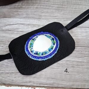 Shell Beaded Eye Patch, One Size